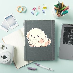 Pegatina Chibi Golden Retriever Puppy