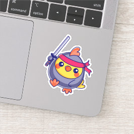 Pegatina Chibi Ninja Chick divertida