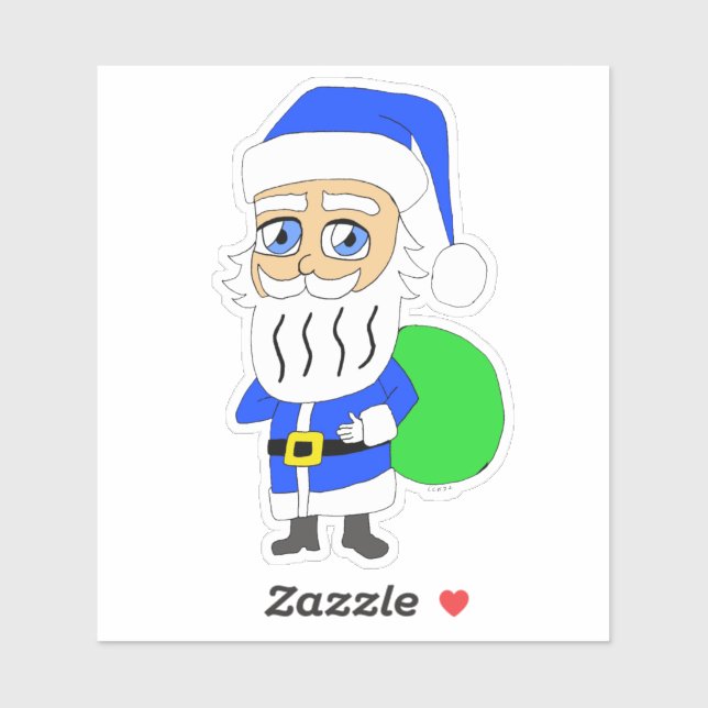 Pegatina chibi Santa Claus (Hoja)