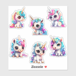 Pegatina Chibi Unicorns