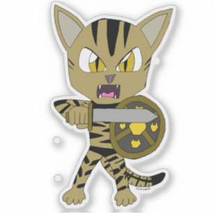 Pegatina Chibi Warrior Cat