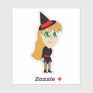 Pegatina chibi witch