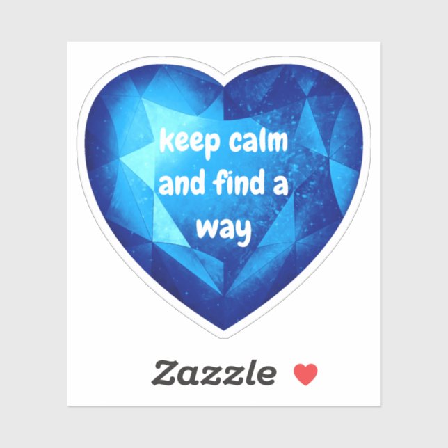 Pegatina Chic fresh blue Diamond quote affirmation  (Hoja)