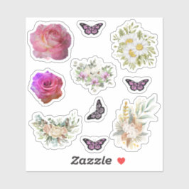 Pegatina Chic fresh bridal  wonderful flowers foliage