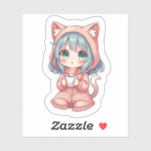 Chica Anime Kawaii Acogedora con Sudadera con Capu