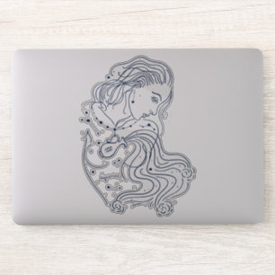 Pegatina Chica Aquarius Rótulo Zodiac