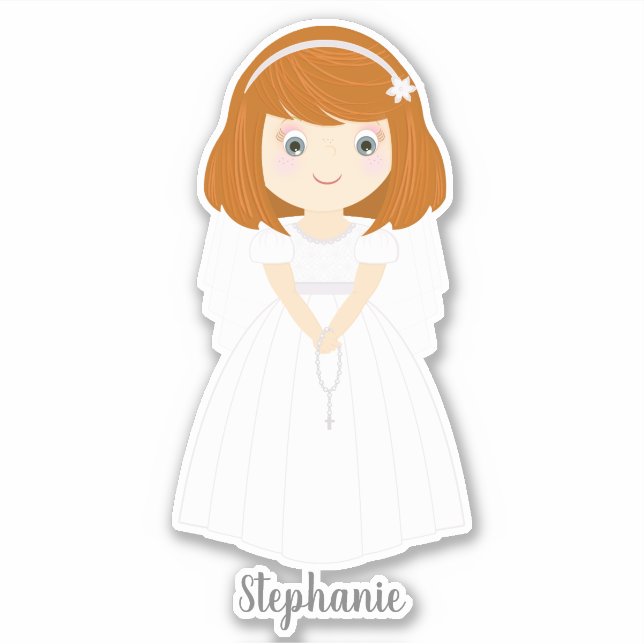 Pegatina Chica Communia Dove Redhead (Anverso)