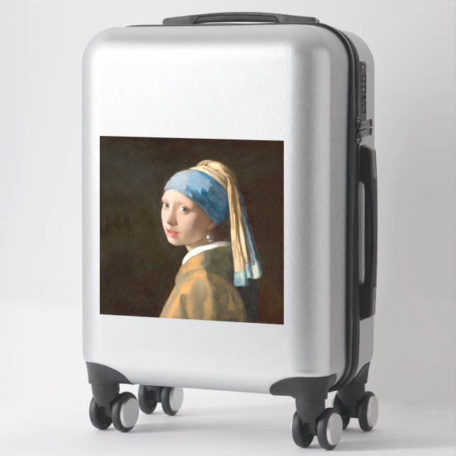 Pegatina Chica con equipaje Pearl Earring (1665) (Maleta)