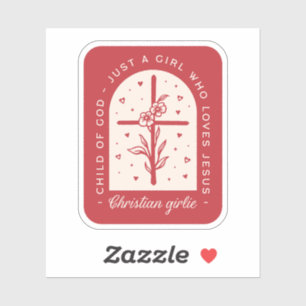 Pegatina Chica cristiano Día de San Valentín citas graciosa