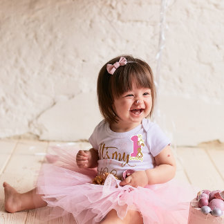 Pegatina Chica Cute First Birday Bunny