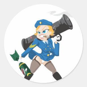 Pegatina Chica de Bazooka