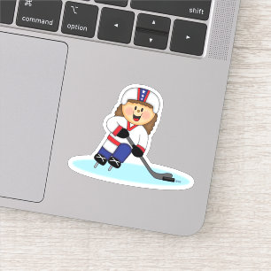 Pegatina Chica de Hockey JollyKins