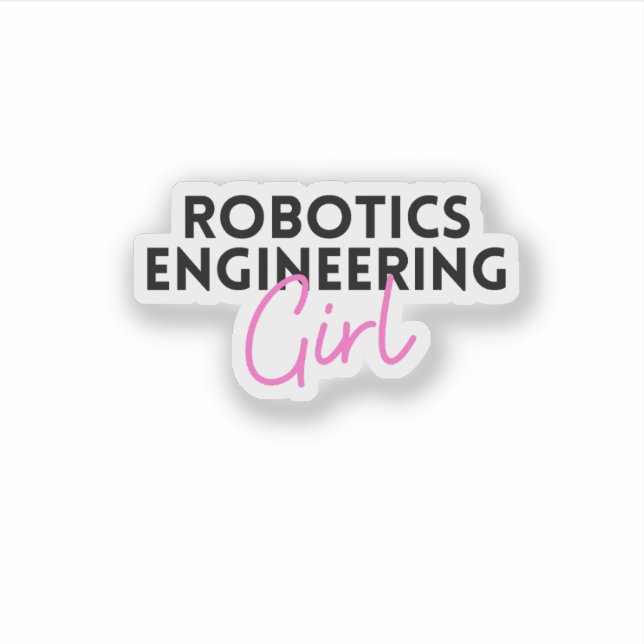Pegatina Chica de Ingeniería Robótica (Anverso)