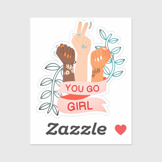 Pegatina Chica De Ir (Hoja)