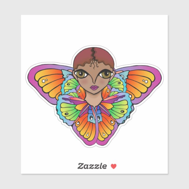 Pegatina chica de mariposa (Hoja)