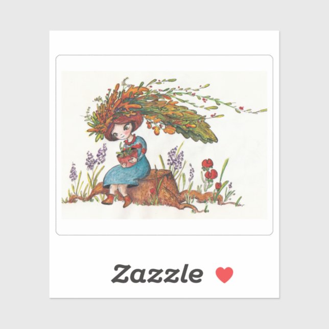 Pegatina chica de otoño (Hoja)