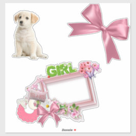 Pegatina Chica de Recién nacido Pinkie-Rosa