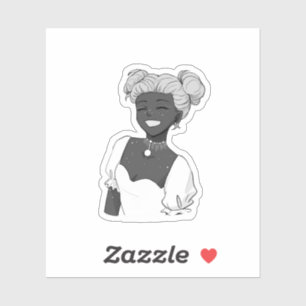 Pegatina Chica de sonrisa brillante