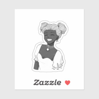 Pegatina Chica de sonrisa brillante