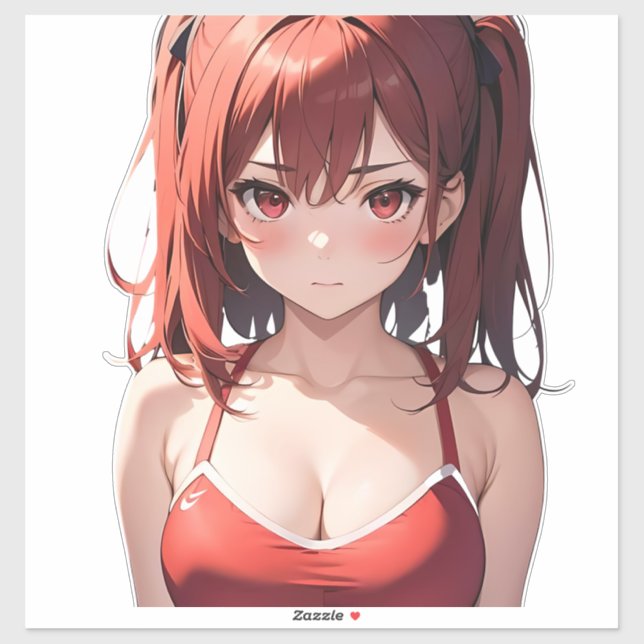 Pegatina Chica del anime del gimnasio Cute, Yasutake Kohaku (Hoja)