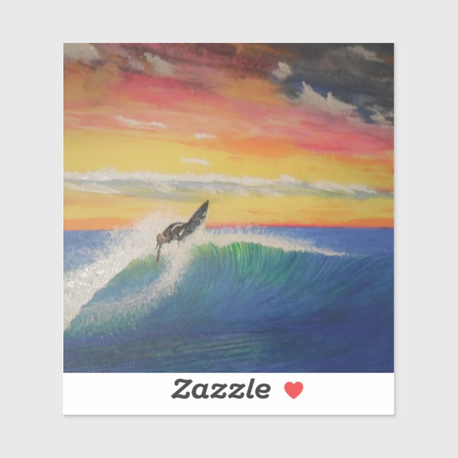 Pegatina Chica del techo (Hoja)