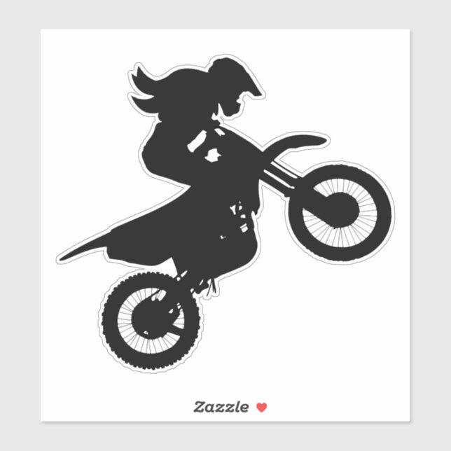 Pegatina Chica Dirt Bike (Hoja)