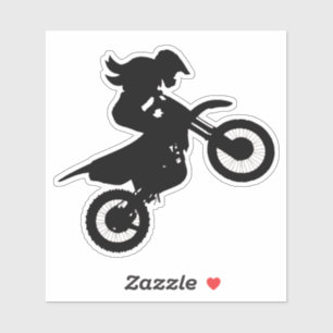 Pegatina Chica Dirt Bike