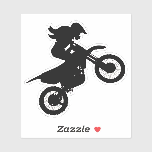 Pegatina Chica Dirt Bike (Hoja)