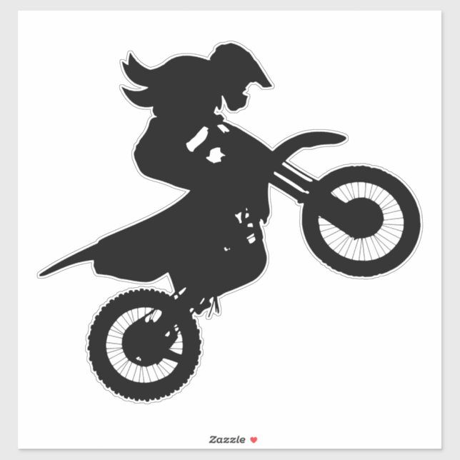 Pegatina Chica Dirt Bike (Hoja)