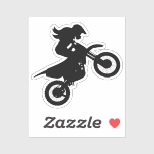 Pegatina Chica Dirt Bike