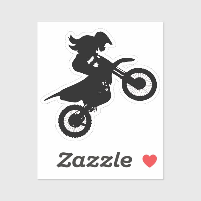 Pegatina Chica Dirt Bike (Hoja)