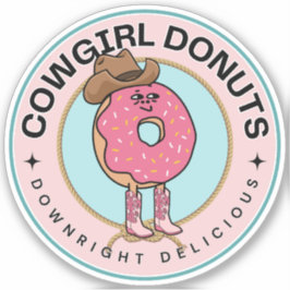Pegatina Chica Donut, divertida salpicadura rosada