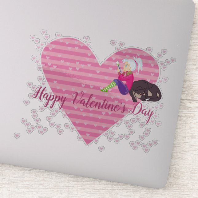 Pegatina Chica enamorada  (Detalle)