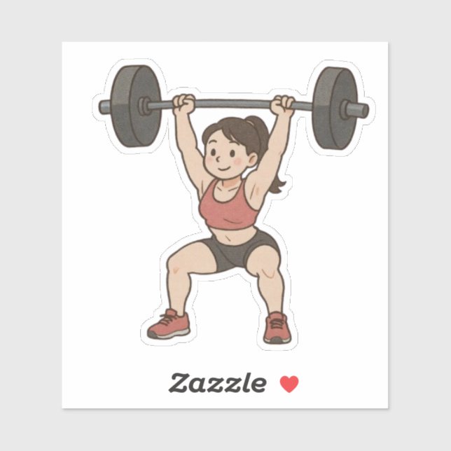 Pegatina ¡chica Fuerte! (Hoja)