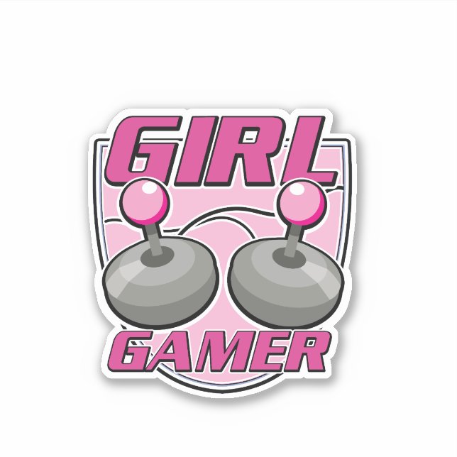 Pegatina Chica Gamer (Anverso)
