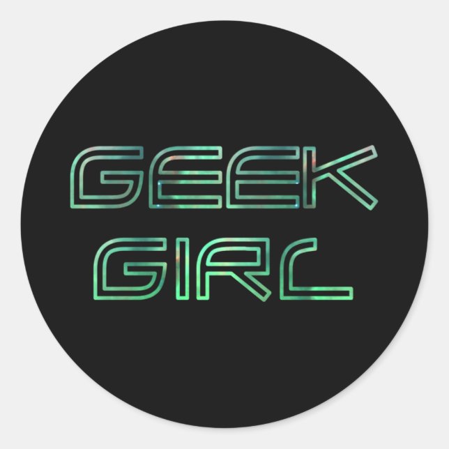 Pegatina Chica Geek (Anverso)