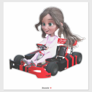 Pegatina Chica Go-Kart