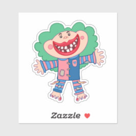 Pegatina Chica gracioso de Happy Broke