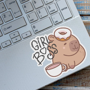 Pegatina Chica gracioso Jefe Capybara