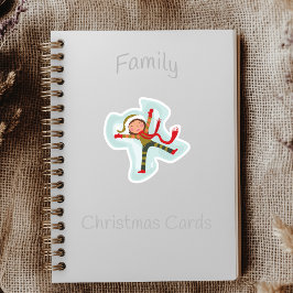 Pegatina Chica Haciendo Un Ángel De Nieve