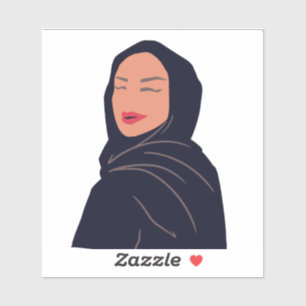 Pegatina chica hiyab hijabi
