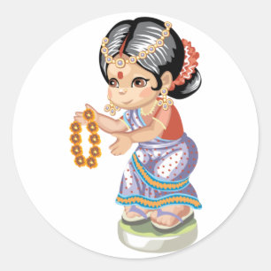 Pegatina Chica indio