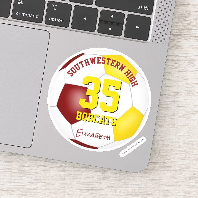 Pegatina Chica masculino de la selección de oro de Maroon (Detalle)