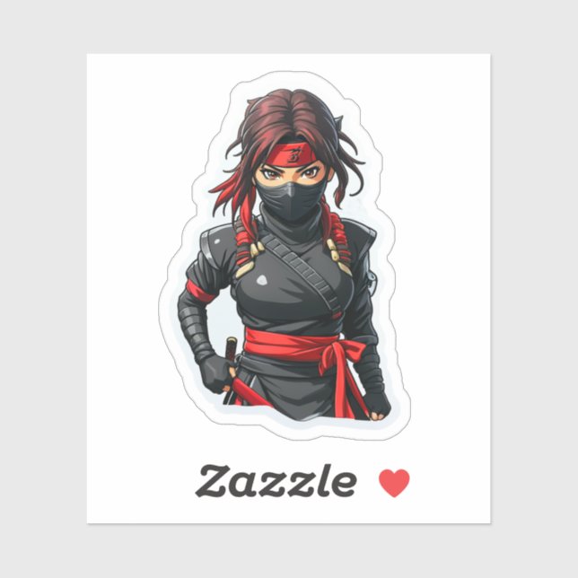 Pegatina Chica Ninja (Hoja)