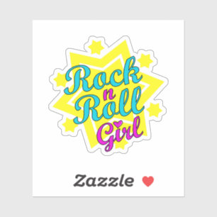 Pegatina Chica Rock n Roll