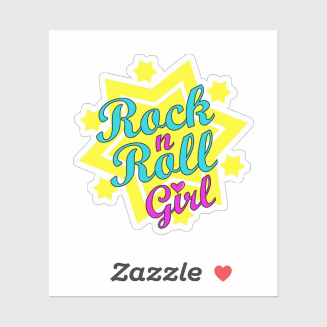 Pegatina Chica Rock n Roll (Hoja)