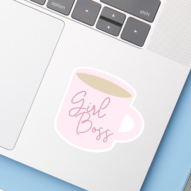 Pegatina Chica rosado moderno Jefe café (Subido por el creador)