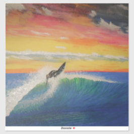 Pegatina Chica surfista de techo