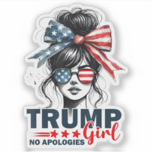 Pegatina Chica Trump Sin Disculpas Trump 2024, Trump 45 47