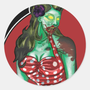 Pegatina Chica zombie